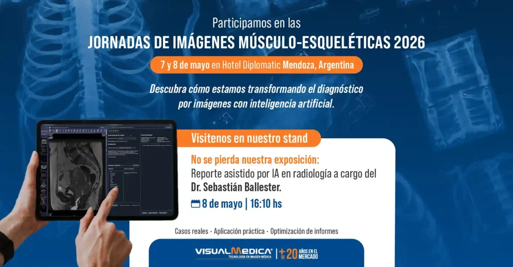VisualMedica en Mendoza: soluciones en RIS, PACS e inteligencia artificial en las Jornadas de Imágenes Músculo-Esqueléticas 2026 