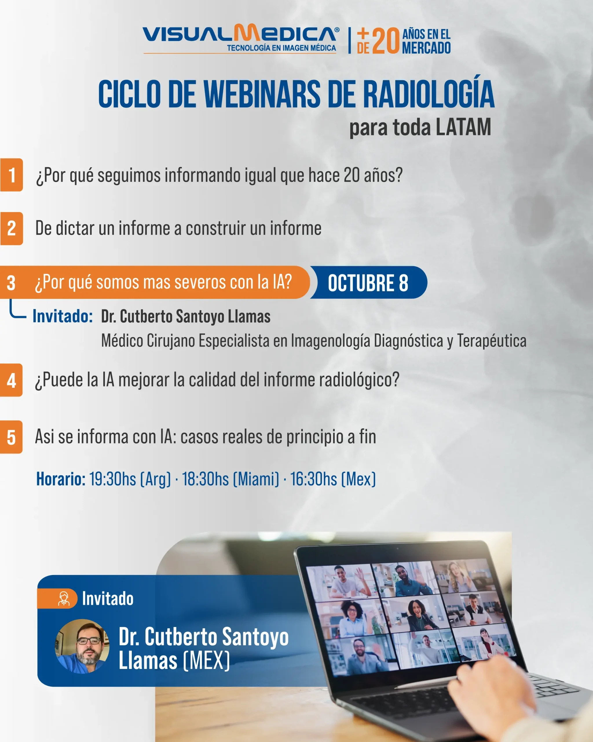 Ciclo de webinars de radiología